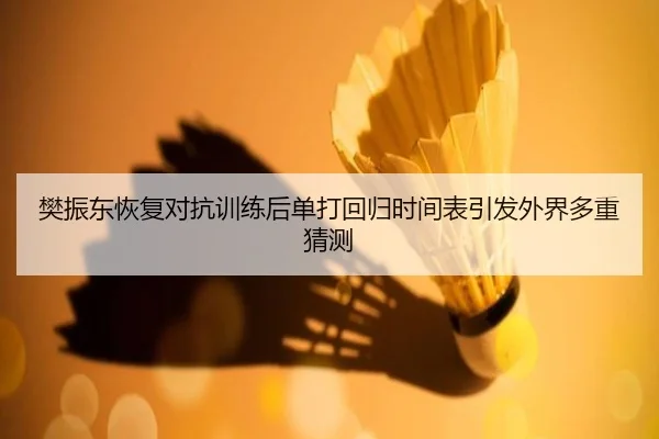 樊振东恢复对抗训练后单打回归时间表引发外界多重猜测（kaiyun）